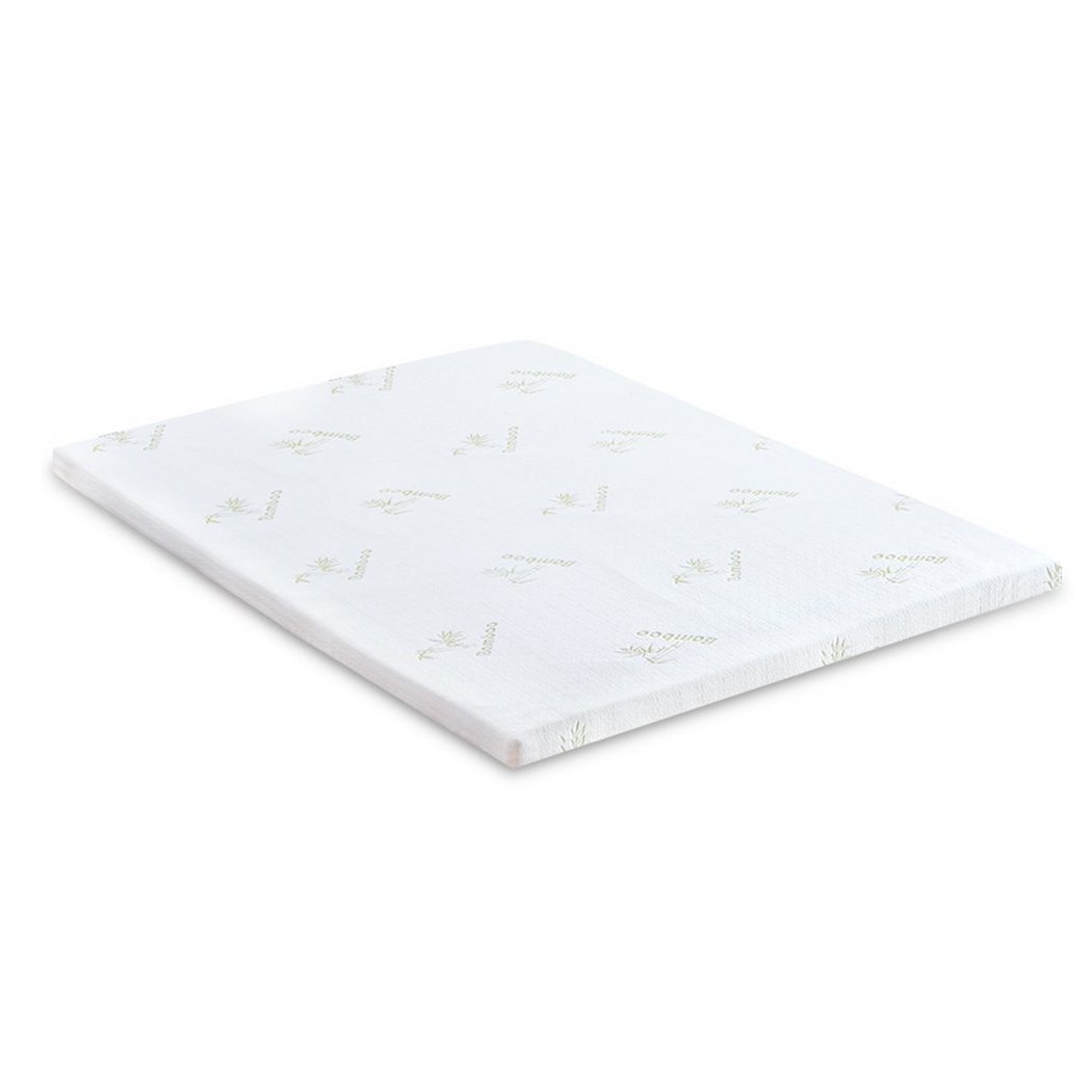 DreamZ 8cm Thickness Cool Gel Memory Foam Mattress Topper with bamboo fabric cover, showcasing its plush design and cooling features.